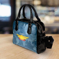 Load image into Gallery viewer, Designs by MyUtopia Shout Out:California Air Force Wings Faux Leather Handbag with Shoulder Strap

