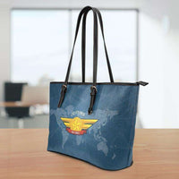 Load image into Gallery viewer, Designs by MyUtopia Shout Out:California Air Force Wings Faux Leather Totebag Purse
