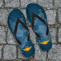 Load image into Gallery viewer, Designs by MyUtopia Shout Out:California Air Force Wings Flip-Flops
