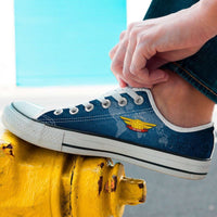 Load image into Gallery viewer, Designs by MyUtopia Shout Out:California Air Force Wings Low Top Shoes,Men&#39;s / Men&#39;s US8 (EU40) / Blue,Lowtop Shoes
