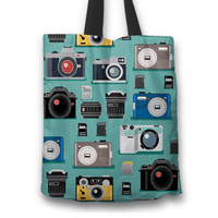 Load image into Gallery viewer, Designs by MyUtopia Shout Out:Camera Fabric Totebag Reusable Shopping Tote
