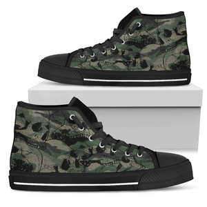 Designs by MyUtopia Shout Out:Camo Skulls Men's High Tops