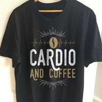 Load image into Gallery viewer, Designs by MyUtopia Shout Out:Cardio and Coffee Adult Unisex T-Shirt
