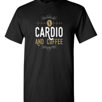 Load image into Gallery viewer, Designs by MyUtopia Shout Out:Cardio and Coffee Adult Unisex T-Shirt,S / Black,Adult Unisex T-Shirt
