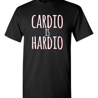 Load image into Gallery viewer, Designs by MyUtopia Shout Out:Cardio Is Hardio Adult Unisex T-Shirt,S / Black,Adult Unisex T-Shirt

