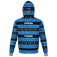 Load image into Gallery viewer, Designs by MyUtopia Shout Out:Carolina #PoundOn Football Fan 3D Ugly Christmas Fashion Zip Up Hooded Jacket
