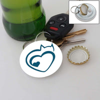 Load image into Gallery viewer, Designs by MyUtopia Shout Out:Cat Heart Magnetic Key chain and bottle opener
