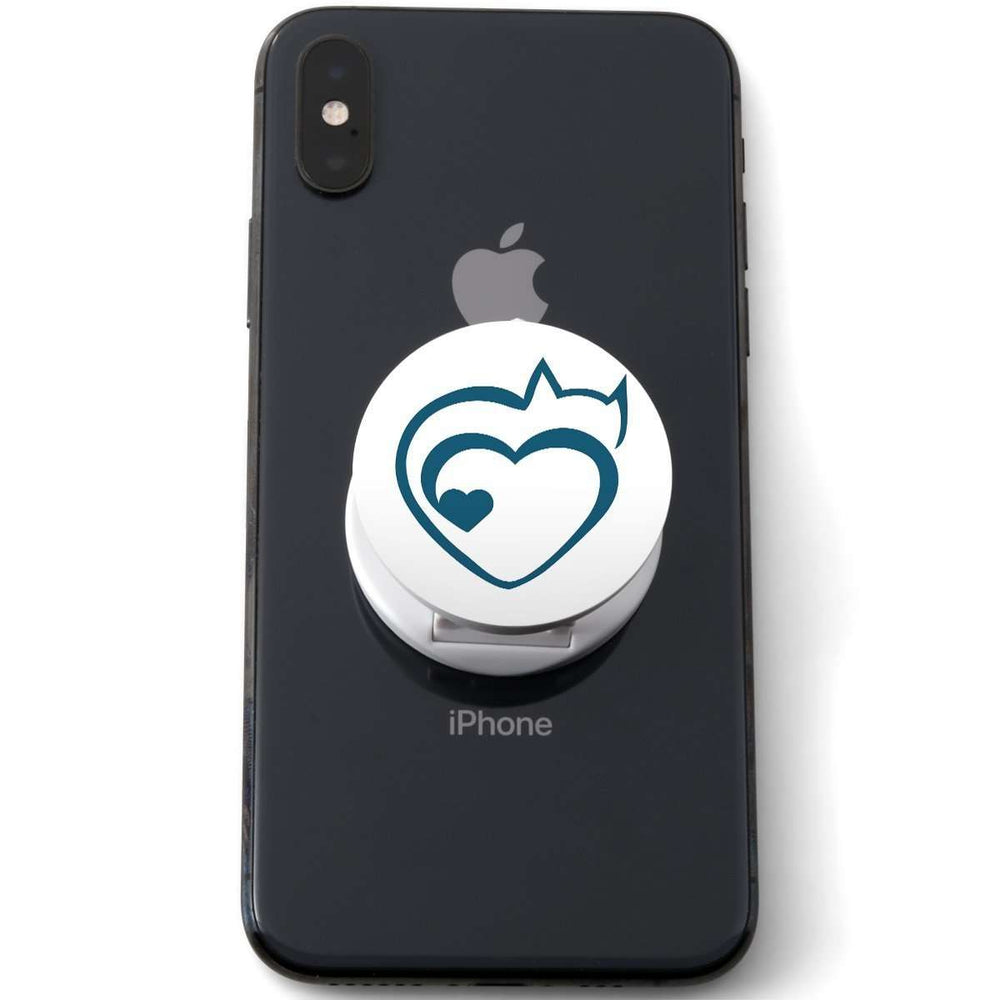 Designs by MyUtopia Shout Out:Cat Heart Phone Grip and Stand for Smartphones and Tablets