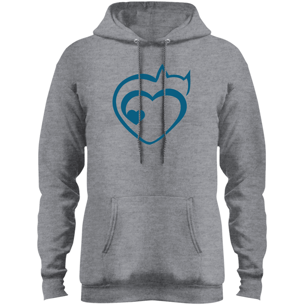 Designs by MyUtopia Shout Out:Cat Heart Premium Core Fleece Pullover Hoodie,Athletic Heather / S,Sweatshirts