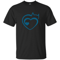 Load image into Gallery viewer, Designs by MyUtopia Shout Out:Cat Heart Ultra Cotton Unisex T-Shirt,Black / S,Adult Unisex T-Shirt
