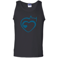 Load image into Gallery viewer, Designs by MyUtopia Shout Out:Cat Heart Ultra Cotton Unisex Tank Top,Black / S,Tank Tops
