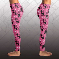 Load image into Gallery viewer, Designs by MyUtopia Shout Out:Cat Love In Pink Fashion Leggings Ladies Tights
