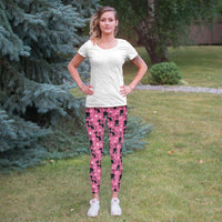 Load image into Gallery viewer, Designs by MyUtopia Shout Out:Cat Love In Pink Fashion Leggings Ladies Tights
