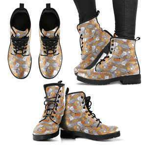Designs by MyUtopia Shout Out:Cat Pattern 4 Handcrafted Boots