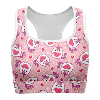 Load image into Gallery viewer, Designs by MyUtopia Shout Out:Catercorn Sports Bra,XS,Sports Bra - AOP
