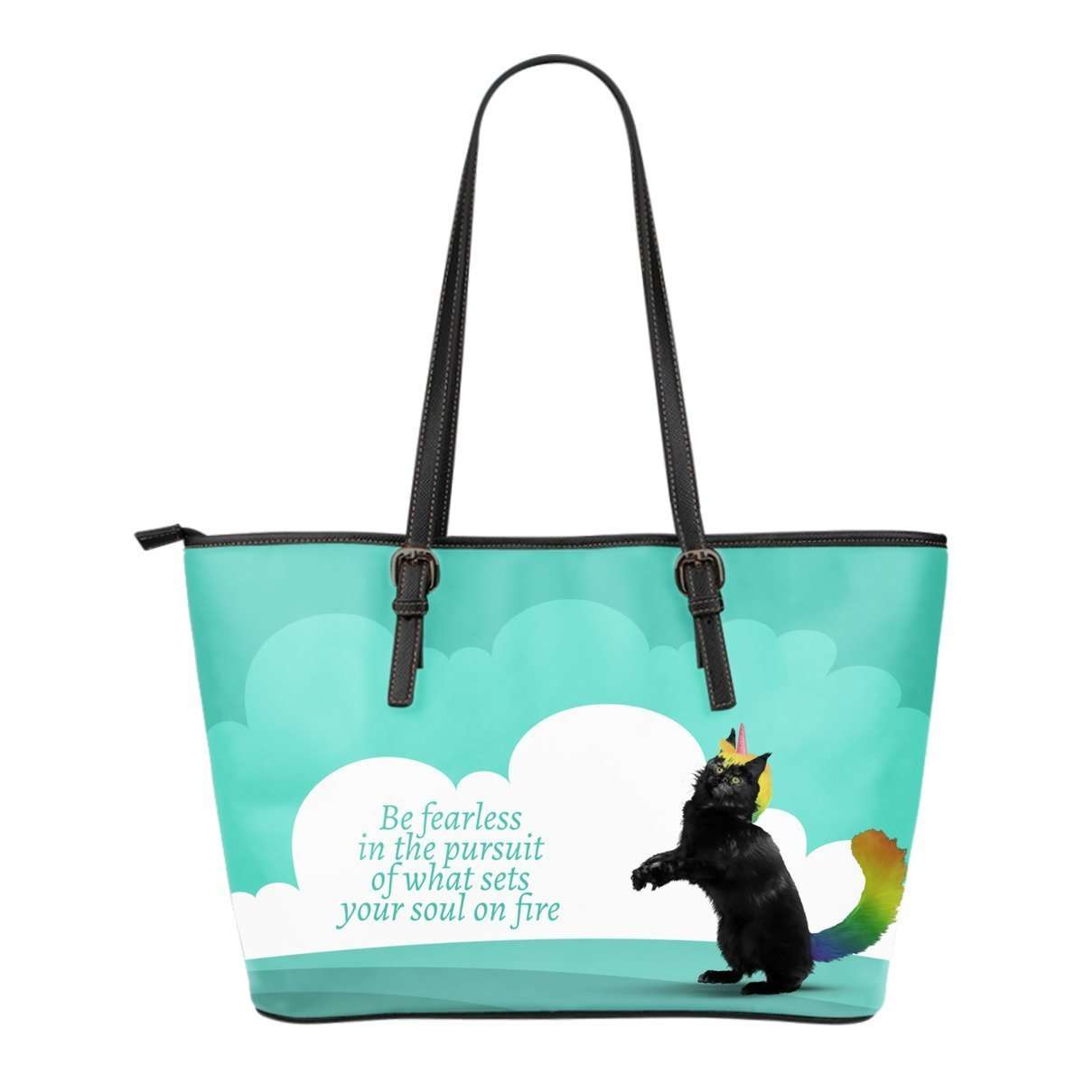 Designs by MyUtopia Shout Out:Caticorn Medium Leather Totebag