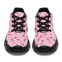Load image into Gallery viewer, Designs by MyUtopia Shout Out:Caticorn with Hearts on Pink Chunky Sneakers
