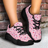 Load image into Gallery viewer, Designs by MyUtopia Shout Out:Caticorn with Hearts on Pink Chunky Sneakers
