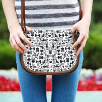 Load image into Gallery viewer, Designs by MyUtopia Shout Out:Cats All Over Print Canvas Saddlebag Style Crossbody Purse
