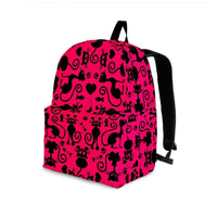 Load image into Gallery viewer, Designs by MyUtopia Shout Out:Cats Pink Backpack
