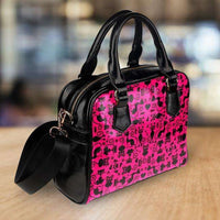 Load image into Gallery viewer, Designs by MyUtopia Shout Out:Cats Pink Faux Leather Handbag with Shoulder Strap
