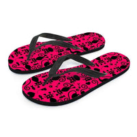 Load image into Gallery viewer, Designs by MyUtopia Shout Out:Cats Pink Flip-Flops
