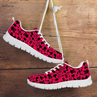 Load image into Gallery viewer, Designs by MyUtopia Shout Out:Cats Pink Running Shoes -White
