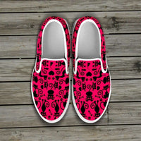 Load image into Gallery viewer, Designs by MyUtopia Shout Out:Cats Pink Slip-on Shoes
