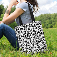 Load image into Gallery viewer, Designs by MyUtopia Shout Out:Cats White Fabric Totebag Reusable Shopping Tote
