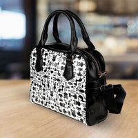Load image into Gallery viewer, Designs by MyUtopia Shout Out:Cats White Faux Leather Handbag with Shoulder Strap
