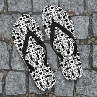 Load image into Gallery viewer, Designs by MyUtopia Shout Out:Cats White Flip-Flops
