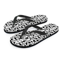 Load image into Gallery viewer, Designs by MyUtopia Shout Out:Cats White Flip-Flops
