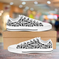 Load image into Gallery viewer, Designs by MyUtopia Shout Out:Cats White Low Cuts
