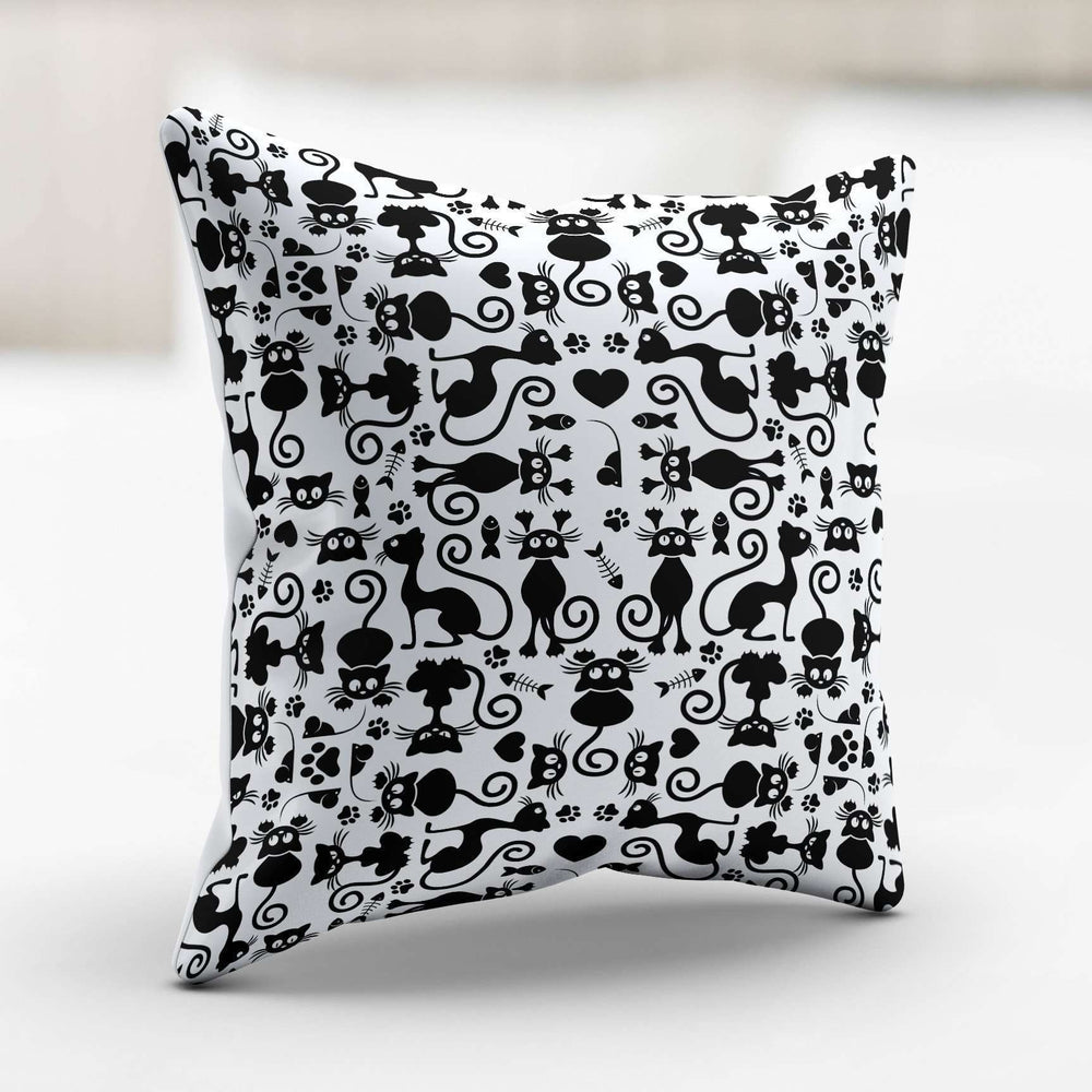 Designs by MyUtopia Shout Out:Cats White Pillowcase