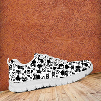 Load image into Gallery viewer, Designs by MyUtopia Shout Out:Cats White Running Shoes
