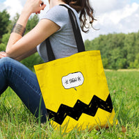 Load image into Gallery viewer, Designs by MyUtopia Shout Out:Charlie Fabric Totebag Reusable Shopping Tote
