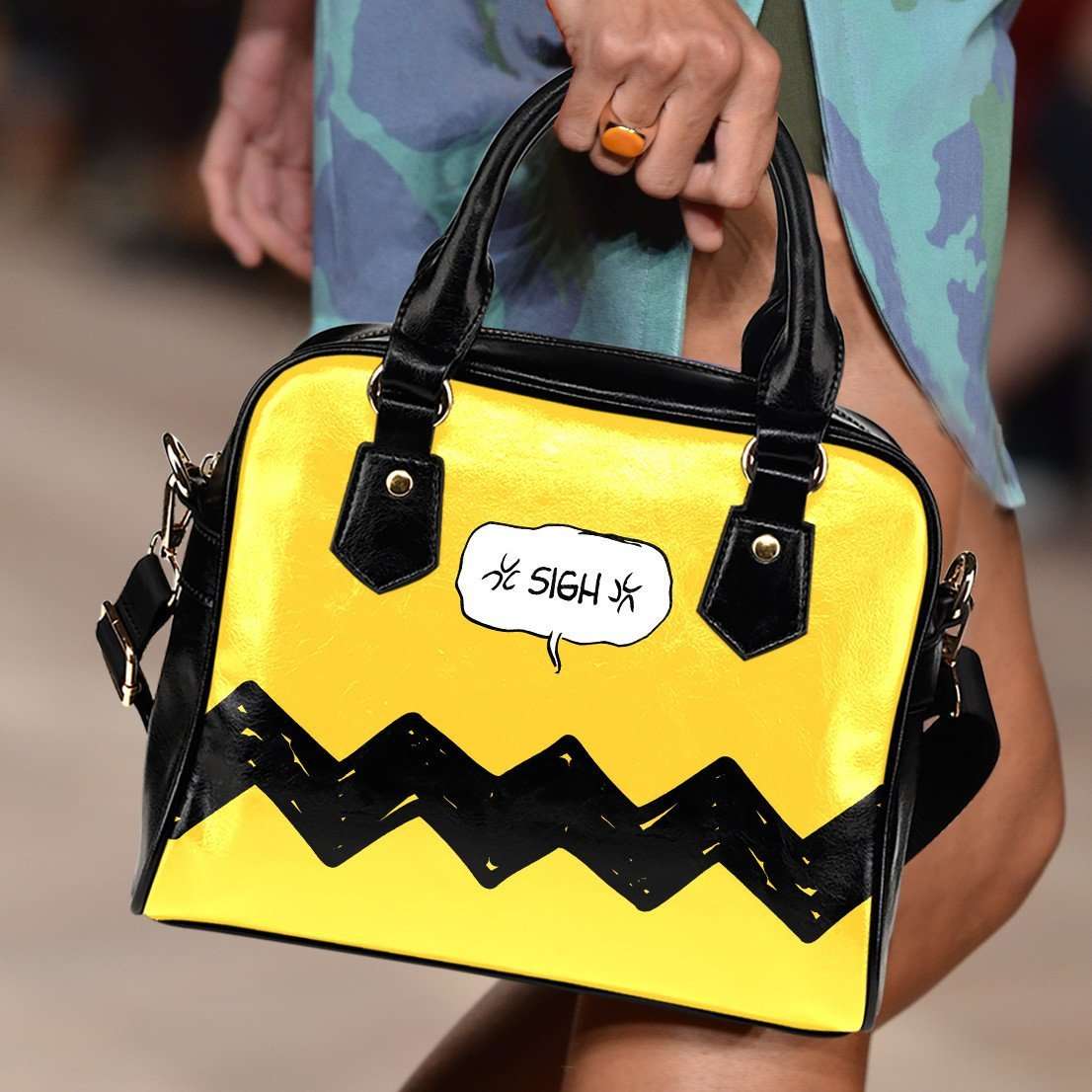 Designs by MyUtopia Shout Out:Charlie Faux Leather Handbag with Shoulder Strap