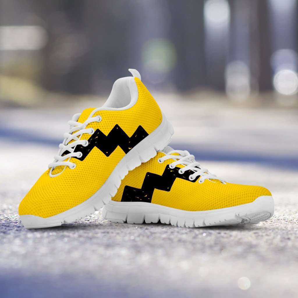Designs by MyUtopia Shout Out:Charlie Running Shoes,Kid's / Kid's 11 CHILD (EU28) / Yellow/Black,Running Shoes