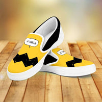 Load image into Gallery viewer, Designs by MyUtopia Shout Out:Charlie Slip-on Shoes,Women&#39;s / Women&#39;s US6 (EU36) / Yellow,Slip on sneakers
