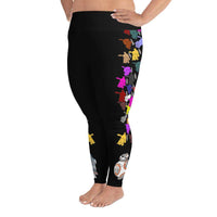 Load image into Gallery viewer, Designs by MyUtopia Shout Out:Chasing Nekos Racing Stripe Plus Size Yoga Leggings
