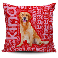 Load image into Gallery viewer, Designs by MyUtopia Shout Out:Cheerful Retriever Pillowcases,Red,Pillowcases
