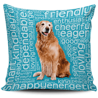 Load image into Gallery viewer, Designs by MyUtopia Shout Out:Cheerful Retriever Pillowcases,Blue,Pillowcases
