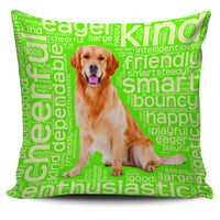 Load image into Gallery viewer, Designs by MyUtopia Shout Out:Cheerful Retriever Pillowcases,Green,Pillowcases
