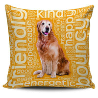 Load image into Gallery viewer, Designs by MyUtopia Shout Out:Cheerful Retriever Pillowcases,Gold,Pillowcases
