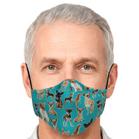 Load image into Gallery viewer, Designs by MyUtopia Shout Out:Chihuahua - Fitted Fabric Face Mask w. Adjustable Ear Loops
