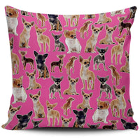 Load image into Gallery viewer, Designs by MyUtopia Shout Out:Chihuahua Collage Pillowcases,Pink,Pillowcases

