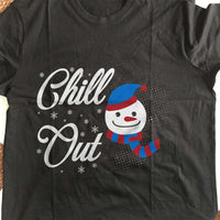 Load image into Gallery viewer, Designs by MyUtopia Shout Out:Chill Out Snowman - Adult Unisex T-Shirt
