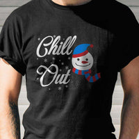 Load image into Gallery viewer, Designs by MyUtopia Shout Out:Chill Out Snowman - Adult Unisex T-Shirt
