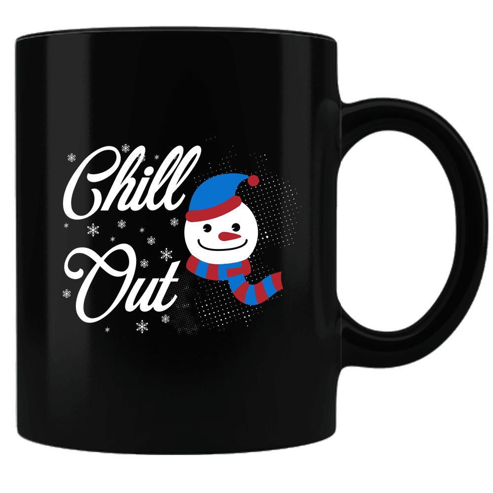 Designs by MyUtopia Shout Out:Chill Out Snowman - Ceramic Coffee Mug,Default Title,Ceramic Coffee Mug