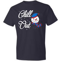 Load image into Gallery viewer, Designs by MyUtopia Shout Out:Chill Out Snowman - Lightweight Unisex T-Shirt,Navy / S,Adult Unisex T-Shirt
